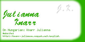 julianna knarr business card